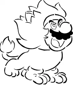 Giga Cat Mario stencil