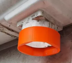Gutter adapter square 65mm to circle 80mm