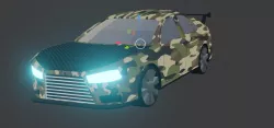 Low poly Lancer evo 10