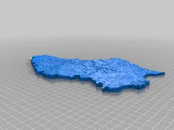 Luxembourg topographic map