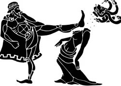 Perseus and Medusa stencil
