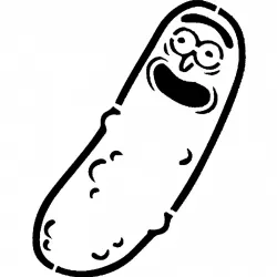 Pickle Rick stencil 4