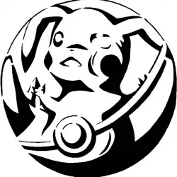 Pikachu stencil 8