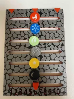 quizzcode's Gloomhaven element table + Round tracker (Separated STL Pieces) 