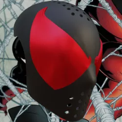 Scarlet Spider-Man-Kaine Parker Inspired Face Shell