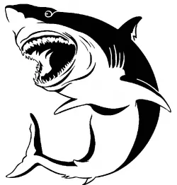Shark stencil 2