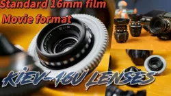 Soviet Vintage Movie lenses for 16mm film "Keiv-16u"_ Mir-11M 2/12_Vega7-1 2/20_Tair-41M 2/50mm