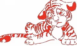 Tiger stencil 4