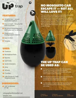 UP Trap Mosquito Trap, Outdoor Mosquito Control, Portable Ovitrap & Kill Trap in One