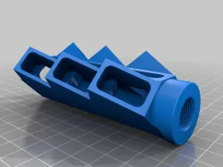 V6 Airsoft Muzzle Brake 14mm Reverse Screw