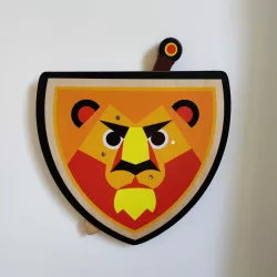 Wall mount for wooden sword and shield ⚔ 