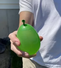 water balloon tying assist with garden hose