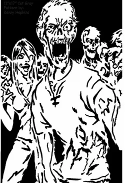Zombies stencil