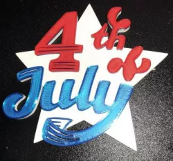 4th of July firework Pin or Fridge magnet