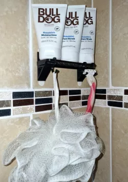 Bathroom Shelf with Hooks