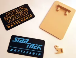BattleFleet Star Wars vs. Star Trek - Stand, Plates, Latch, CheatSheet