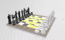 Chessboard for Harry Potter Wizard's Chess w/ Pieces