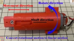 Convert rotational motion to linear motion