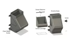 Downspout Leaf Filter (Diverter) for Rain Barrel