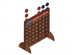Laser cutted and 3D printed "four in a row" game