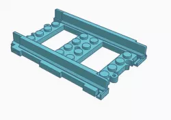 Lego Compatible Train Track - Half Straight - Fits Photon Zero