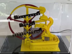 Marble Clock "Time Rolls On"