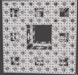 Menger sponge fractal generator python
