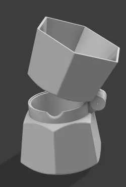 Moka pot funnel stand and funnel