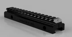 Picatinny Riser Mount Rail Base - 21mm with 0.5° and 1° angle (150mm)
