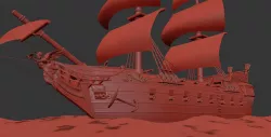 Pirate Ship Galleon for Table Top DnD