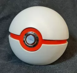 Pokeball - weighted, opening, light up button