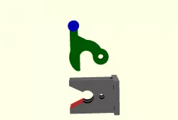 Quick release chain/gate latch -OpenScad CSV
