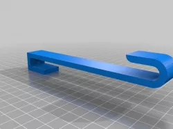 Bathroom hook for 10mm glass door