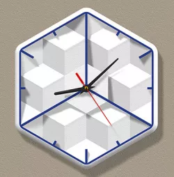 clock HEXACUBIC wallclock