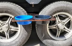 Customizable Water Dish Holder - Travel Trailers/RVs - Single or Dual Dish