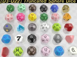 [D3~D22]Truncated Sphere Dice