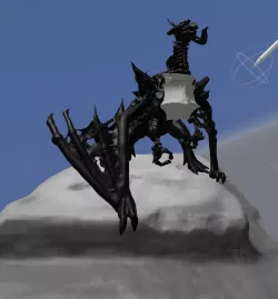 dragon with robot hands