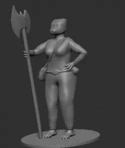 Female Dragonborn Barbarian