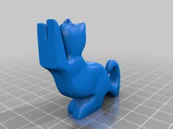 Jean Gordon's carving Cat Bookend with Flat Bottom For FFF Printing