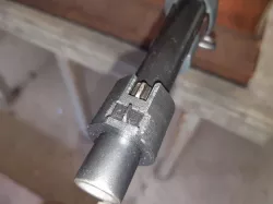 Martini Henry rifle clamp-on front sight holder w/ adjustable front sight inserts