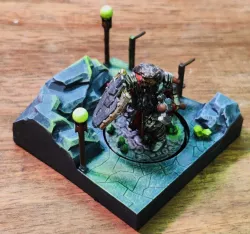 Mini Diorama for D&D sized miniature - Dungeon/Cave Scene
