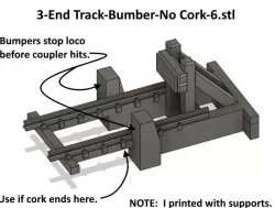 N Scale End of Track with Shell Bumper....