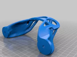 Organic Headphone stand wall mount (Topology optimized)