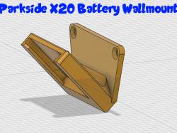 STL file Parkside 20V battery belt carrier 🔋・Design to download