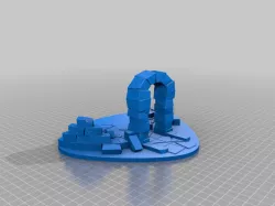 Ruined stone archway scenery