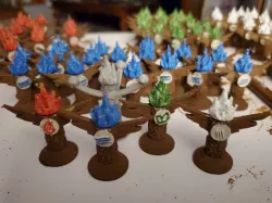 Shaman Totems - air/earth/fire/water for 28mm RPGs
