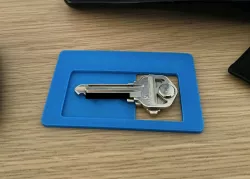 Slim wallet key holder