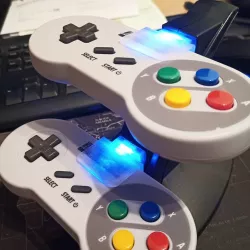 SNES wireless controller USB charging stand