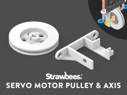 Strawbees Servo Motor Pulley and Axis