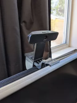 Webcam mount for monitor light bar